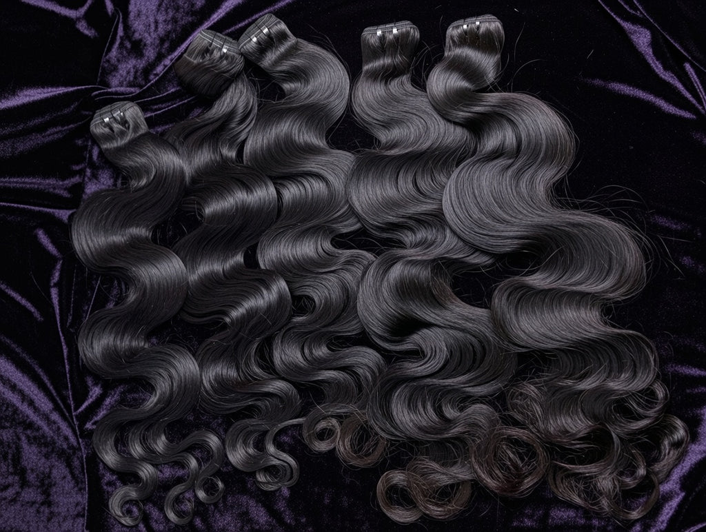 Virgin Hair - Body Wave with Purple Sateen